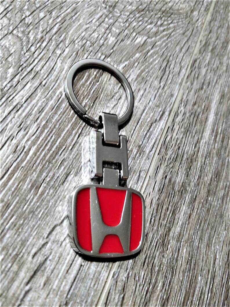 Honda Keychain. Red Honda Type R keychain. Red Metal Honda Etsy