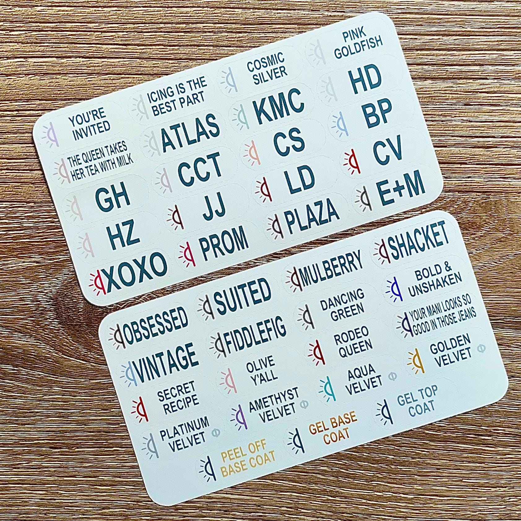 Label R Gel O&J Gel Labels (full Set - Updated Through Summer 2026) - Etsy