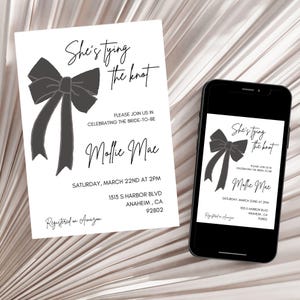 Bridal Shower/Bachelorette Party Editable Invitation Template