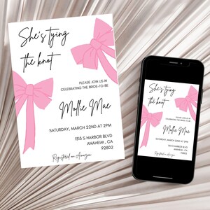 Bridal Shower/Bachelorette Party Editable Invitation Template
