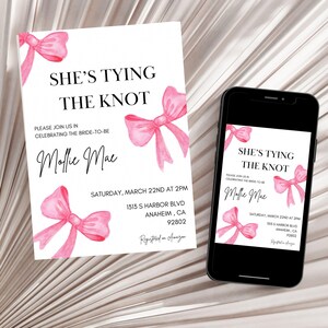 Bridal Shower/Bachelorette Party Editable Invitation Template