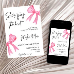 Bridal Shower/Bachelorette Party Editable Invitation Template