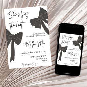 Bridal Shower/Bachelorette Party Editable Invitation Template