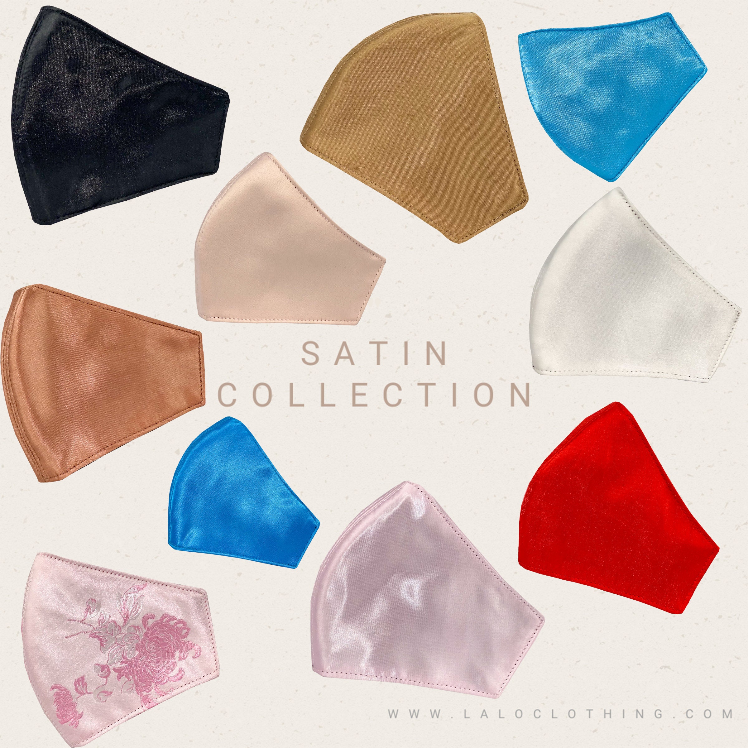 Fitted Satin Mask | Light Masks For Summer Weather | HANDCRAFTED | ME…