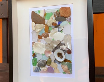 Shell and Sea Glass Shadow Box Picture