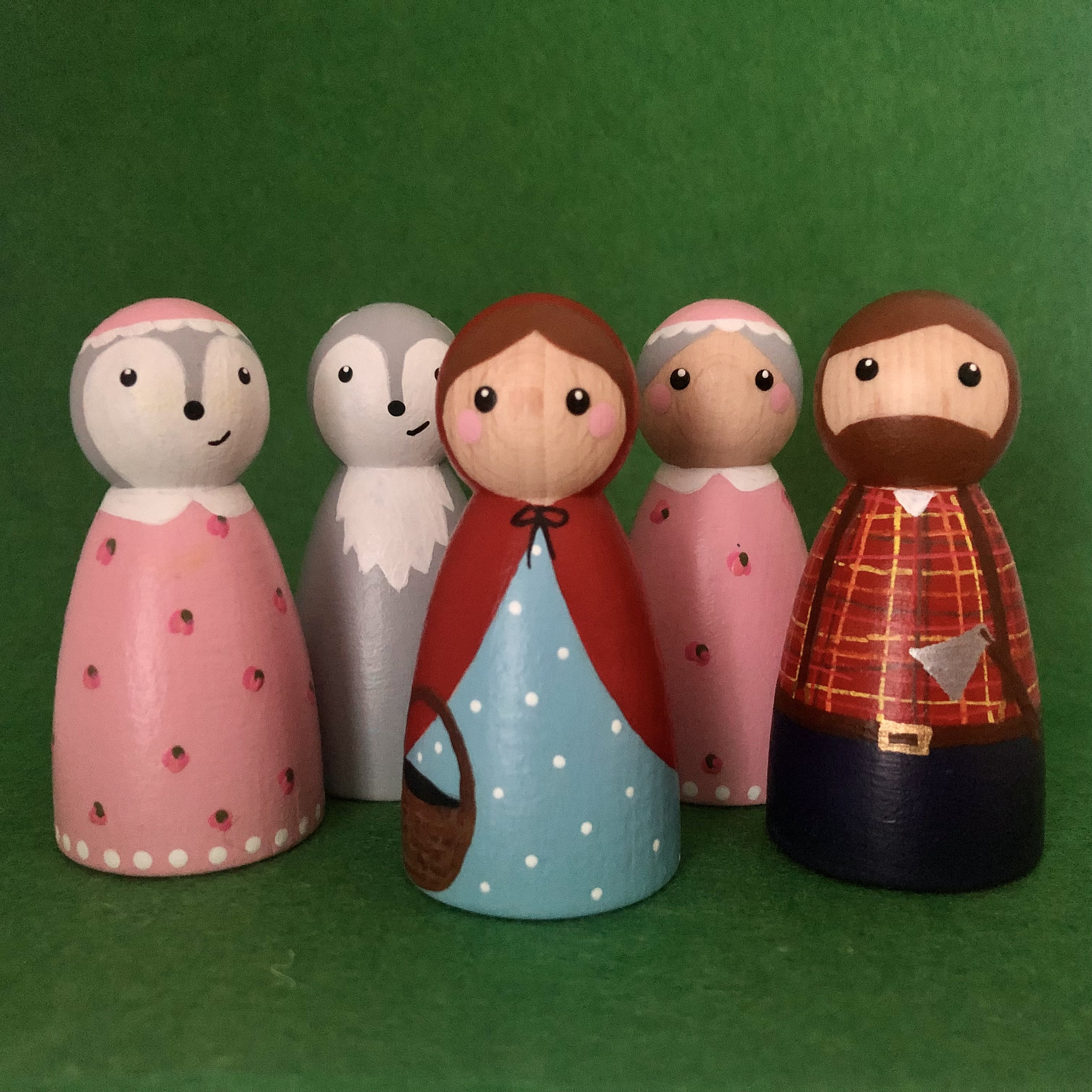 Wooden Peg Toy Story Peg Dolls Wooden Peg Doll (family Set)