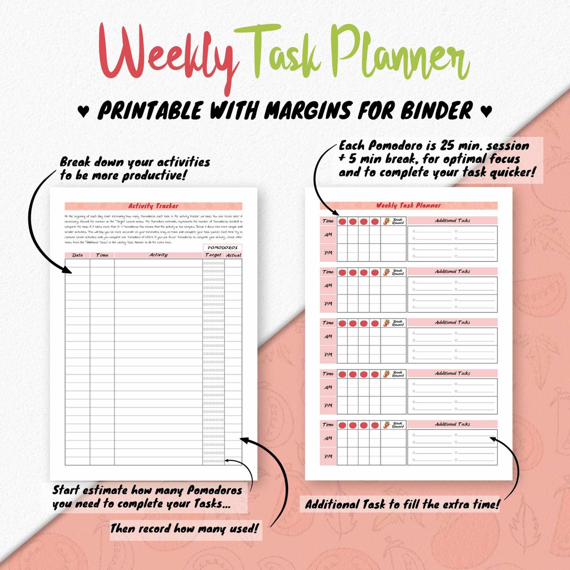pomodoro-planner-printable-productivity-planner-time-etsy-canada