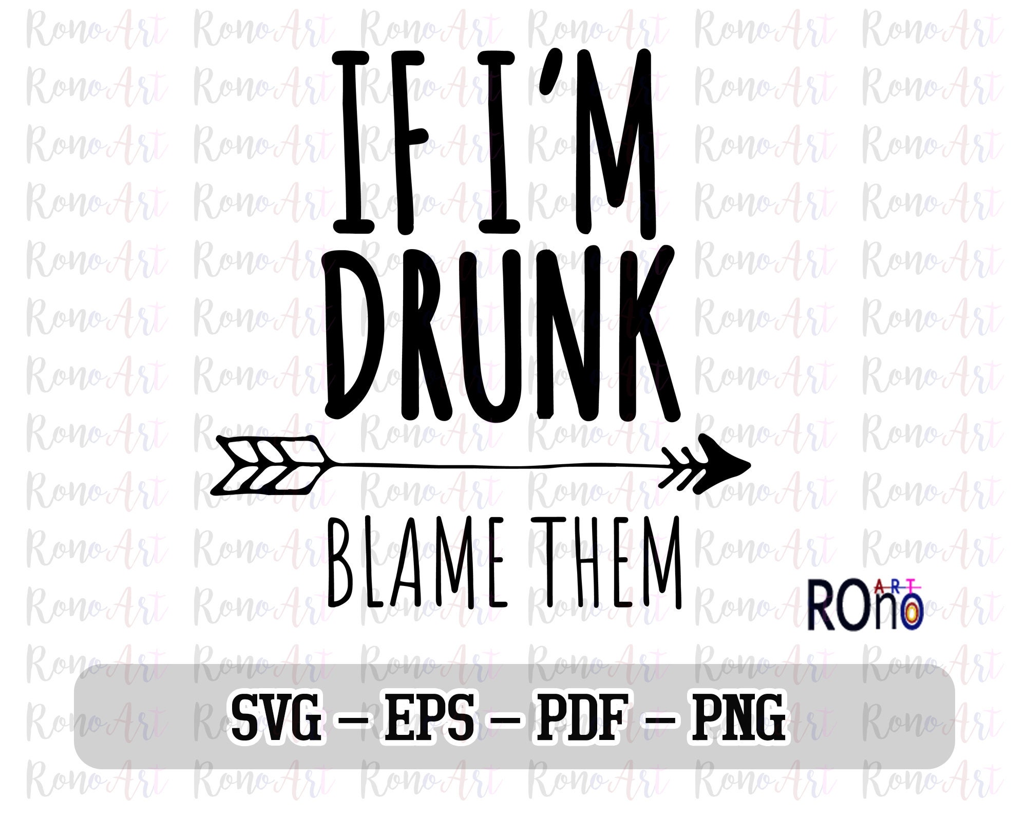 Digital Instant Download If Im Drunk Blame Them Svg Drinking Etsy