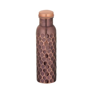 Pure Copper Bottle for Drinking Water Indian Handmade Ayurveda and Yoga Health Benefits Water Bottle Copper Anniversary gift 32 Oz image 5