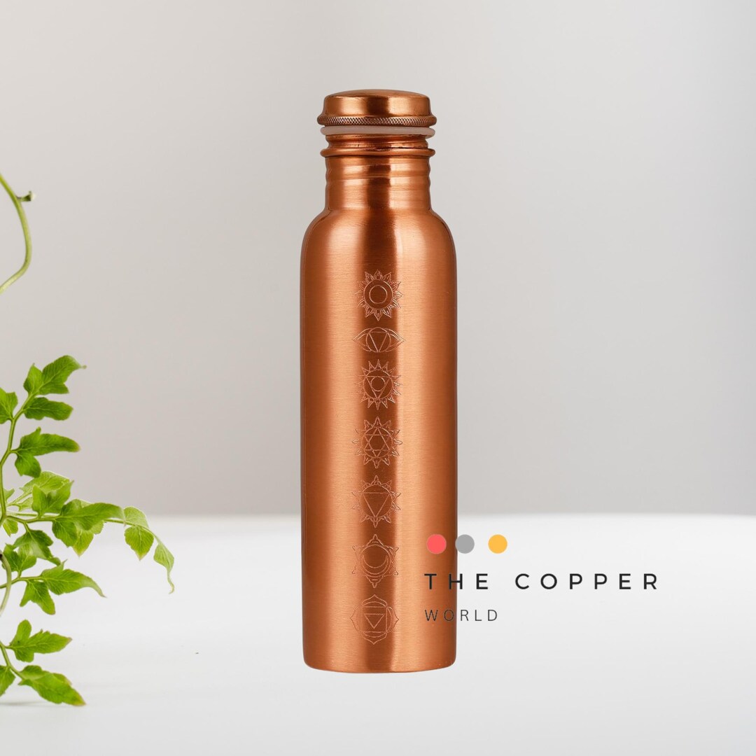 Personalised Pure Copper Water Bottle (1 Liter) | Ayurvedic Health Gift, Anniversary Present