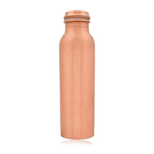 Pure Copper Bottle for Drinking Water Indian Handmade Ayurveda and Yoga Health Benefits Water Bottle Copper Anniversary gift 32 Oz image 8