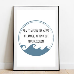 BEACH QUOTE PRINT Sometimes in the Waves of Change We Find - Etsy