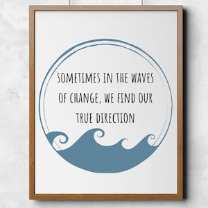 BEACH QUOTE PRINT Sometimes in the Waves of Change We Find - Etsy