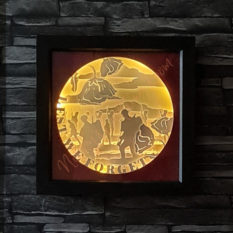 Commercial Use Digital Download Files Poppy Military Passing Out,png,dxf Cricut Army Remembrance 3D Shadow Box svg,Light Box Template