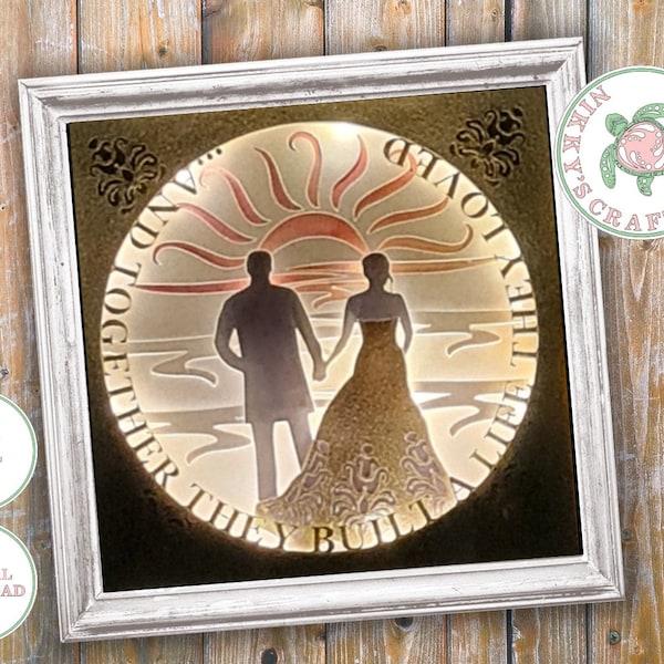 Beach Wedding 3D Shadow Box svg,Light Box Template,Digital Download,Cricut,Silhouette,Sunset,Papercut,Card Craft,Layered,Commercial Use Beach Wedding 3D Shadow Box svg,Light Box Template,Digital Download,Cricut,Silhouette,Sunset,Papercut,Card Craft,Layered,Commercial Use