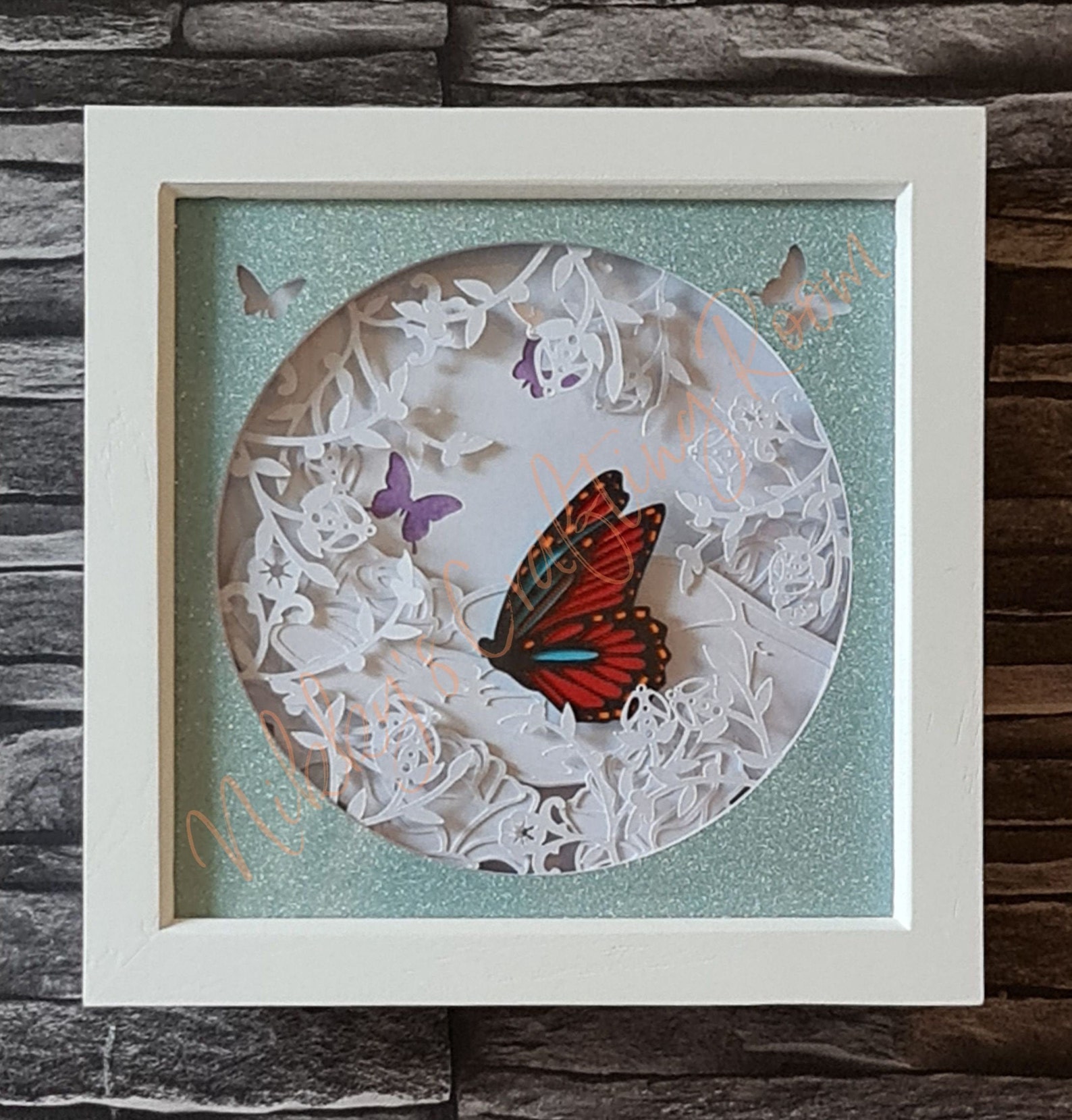 Butterfly 3D Shadow Box svgLight Box TemplateDigital | Etsy