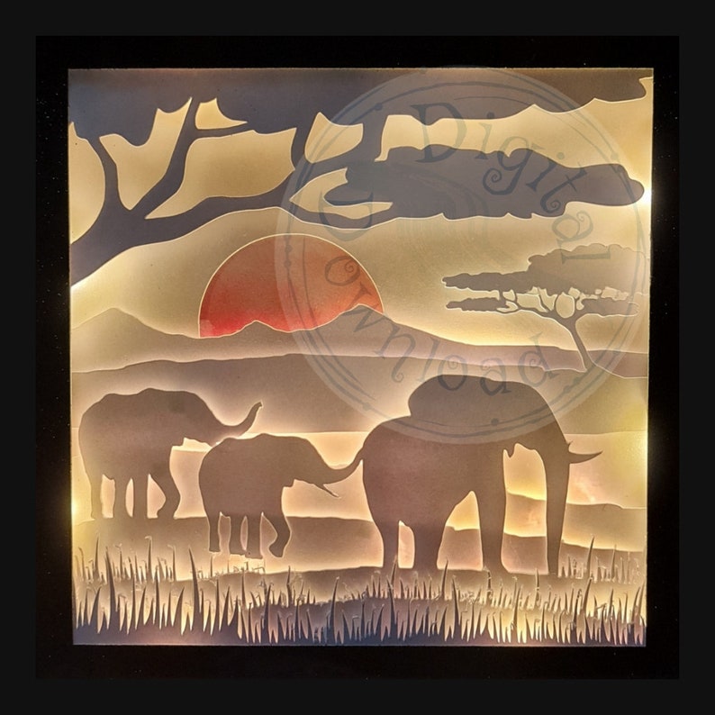 Free Free 81 Elephant Shadow Box Svg SVG PNG EPS DXF File