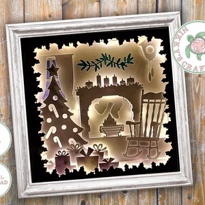 Christmas Tree 3D Shadow Box svg,Light Box Template,Digital Download,Cricut,Silhouette,Family gift,Wall decor, png dxf jpg,Commercial Use