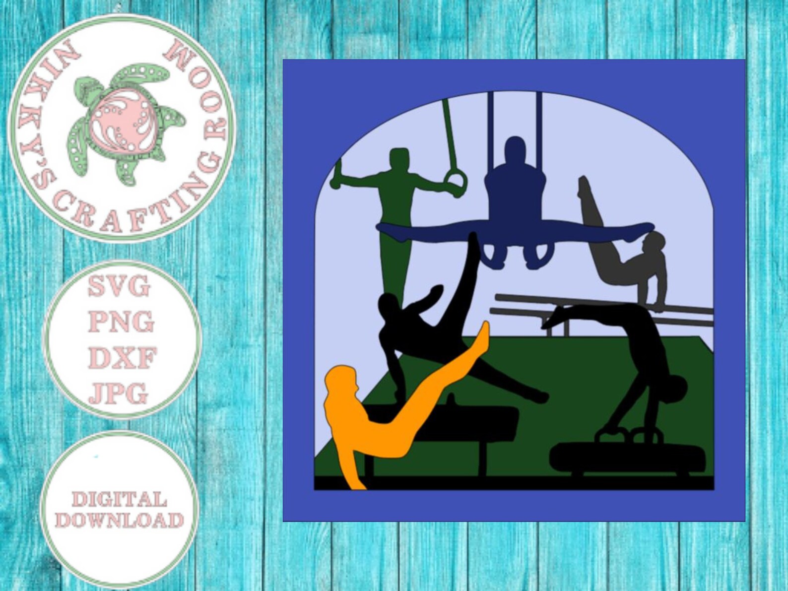 Mens Gymnastics 3d Shadow Box Template Boys Gymnastics Etsy UK