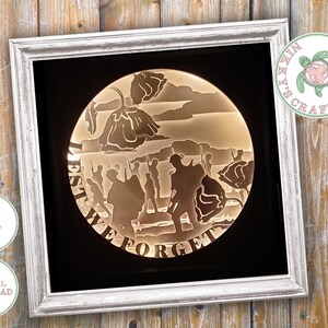 Erinnerung 3D Shadow Box svg,Light box Template,Digital Download,Cricut,Militär,Army,Poppy,Passing Out,Service Personal,Kommerzielle Nutzung
