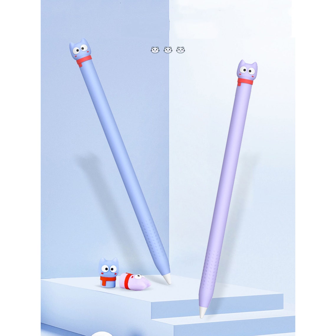 Cartoon Cat Apple Pencil Case Cute Apple Pencil Skin Etsy