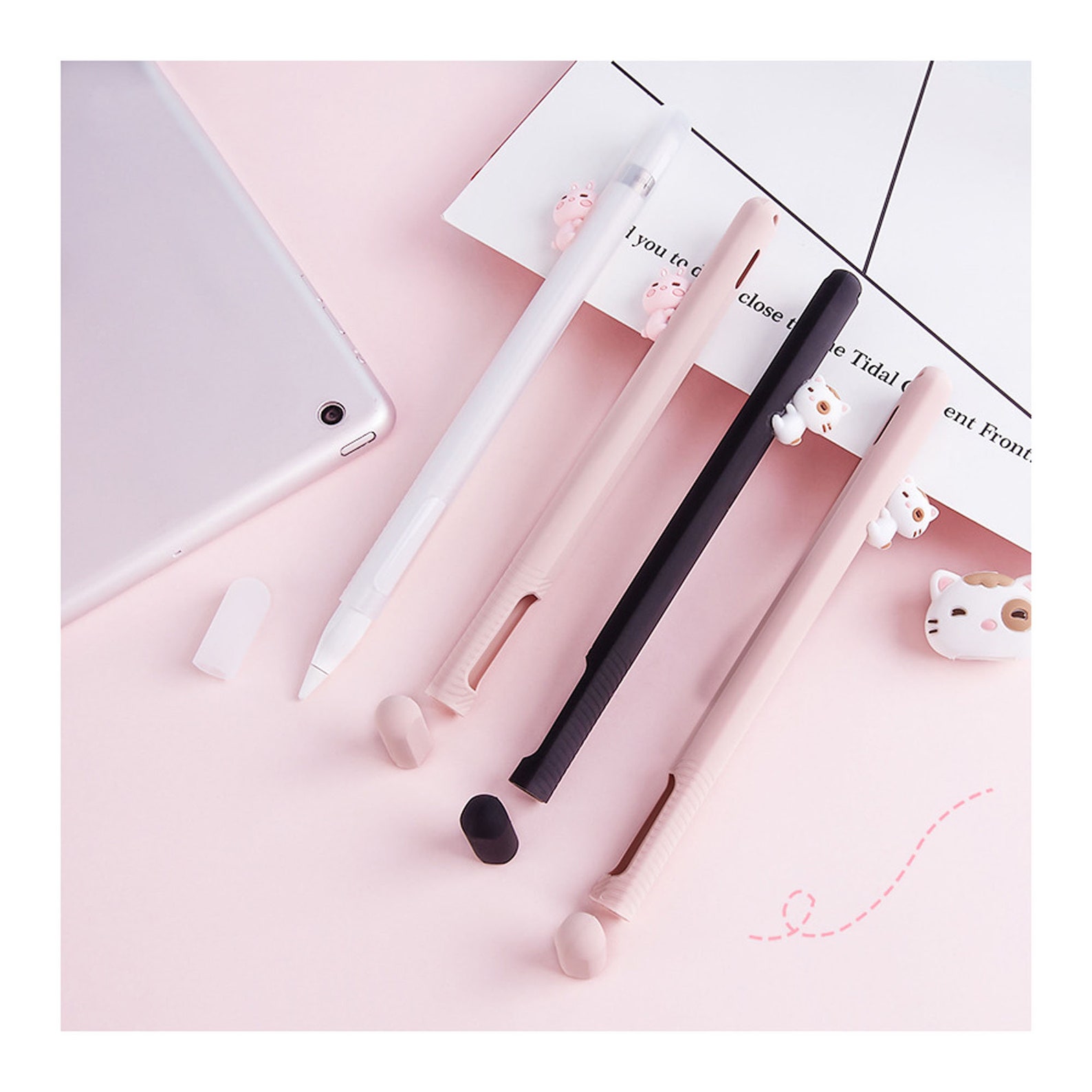 Cartoon Cat Apple Pencil Case Cute Apple Pencil Skin Etsy