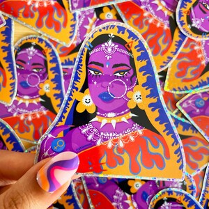 Sticker brillant Kuri flamme scintillante
