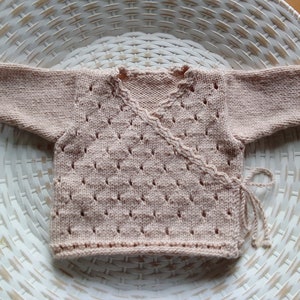 Baby wool vest, baby cardigan, baby wool cardigan, hand knitted