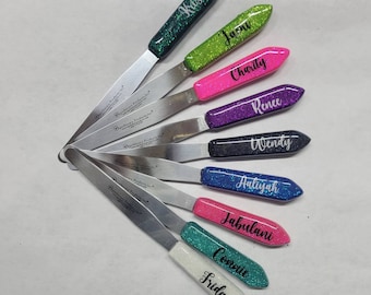 Custom pharmacy spatula, pill counting, cake decorating, glittered spatula, pharmacy tech supplies, pharmacy technician gifts, Rx grad gift