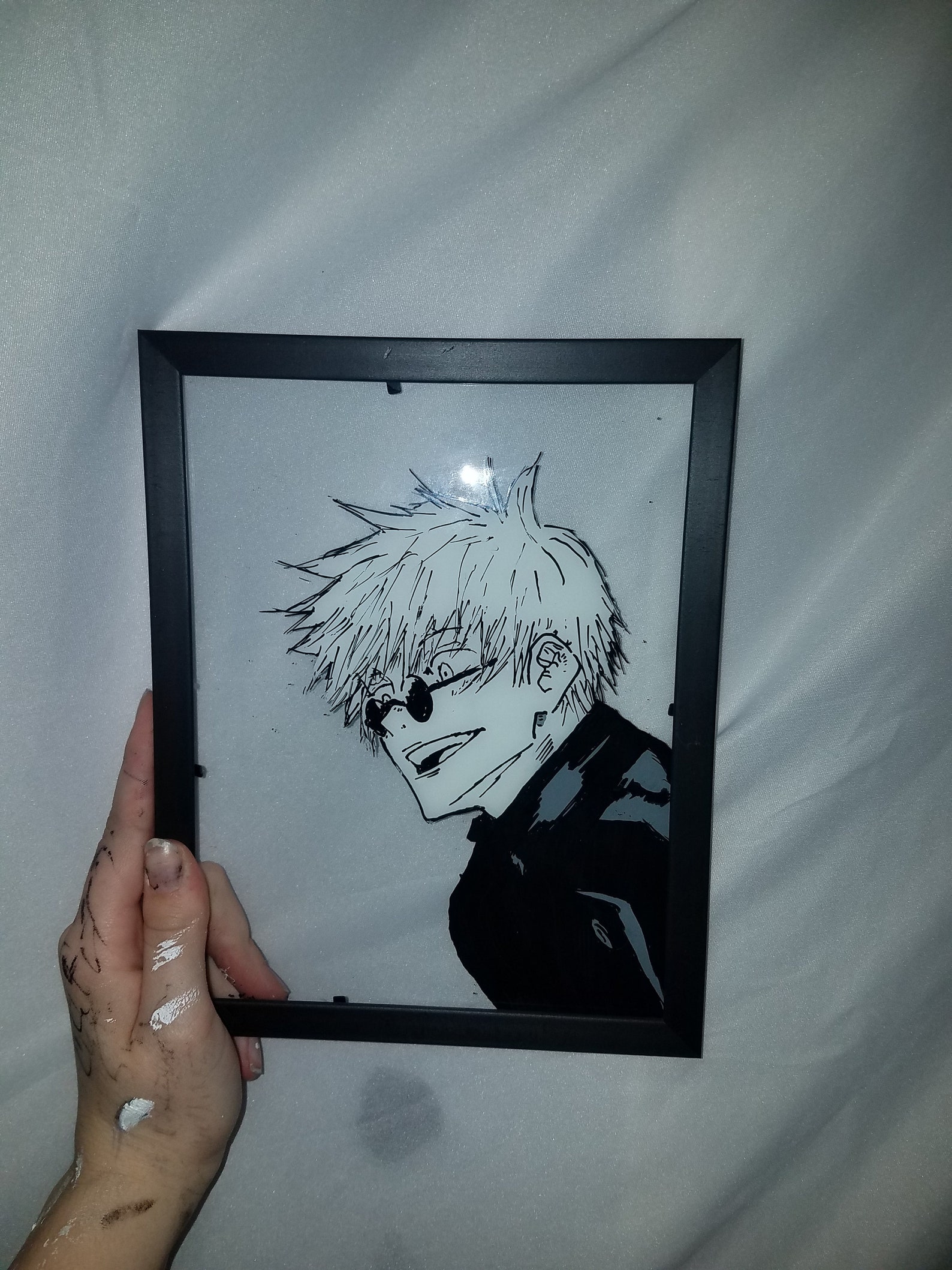 Gojo Glass Painting Jujutsu Kaisen Etsy UK