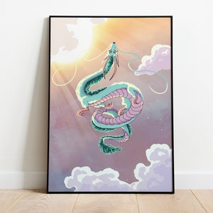 Haku Spirited Away Poster on Paper