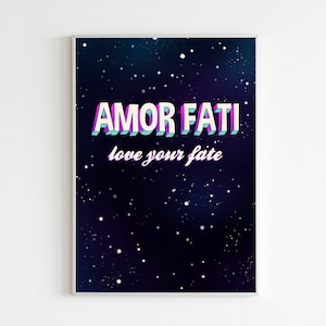 Motivational Quote Wall Art Print/ Amor Fati