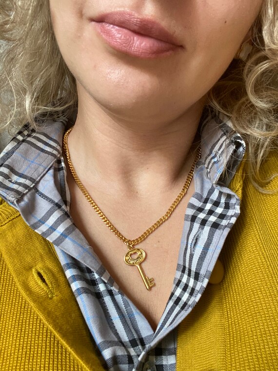 Moschino key pendant with chain
