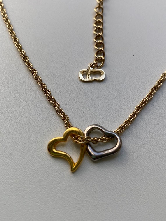Dior necklace two hearts