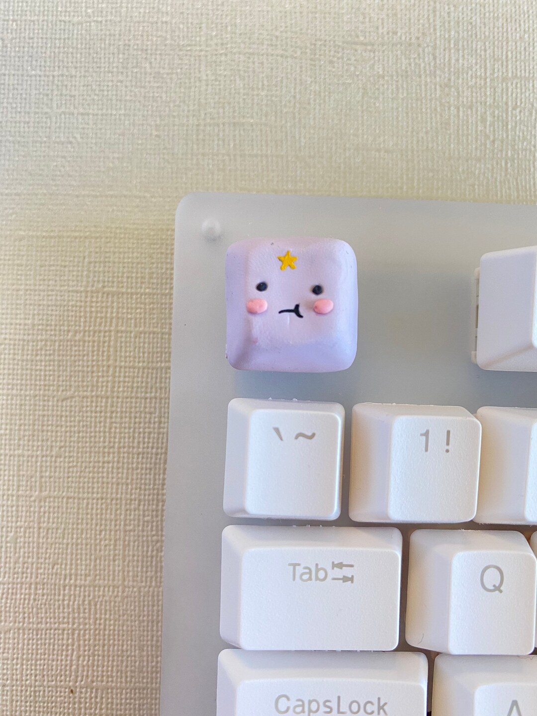 Floating Type Keycaps Adventurous Purple Floating Princess Kawaii Key Cap | Keebs | Cute ...