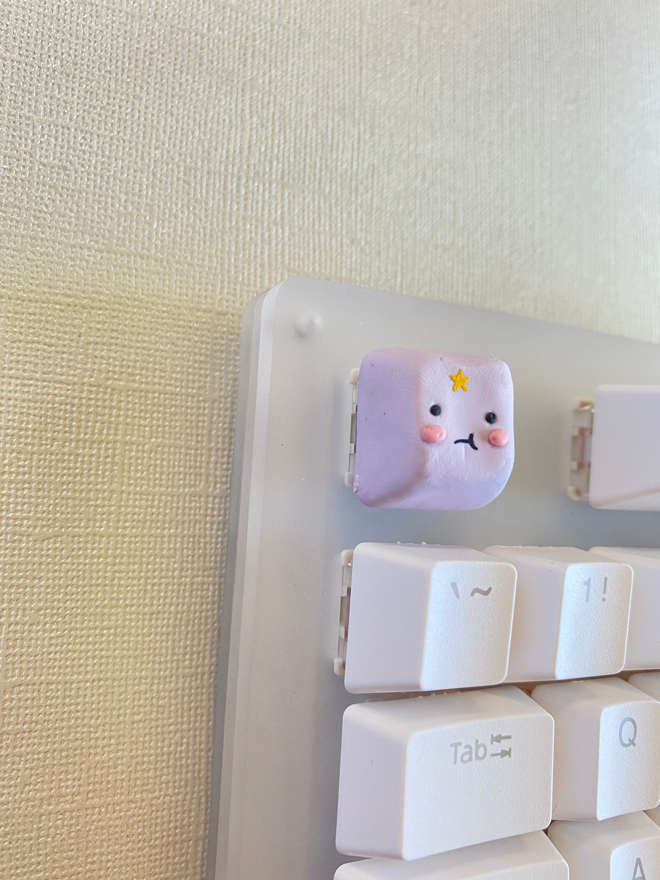 Floating Type Keycaps Adventurous Purple Floating Princess Kawaii Key Cap | Keebs | Cute ...