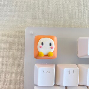 Orange Blob Waddle Kawaii Key Cap | Keebs | Cute Keycaps | Clay Keycaps | OEM Keycaps