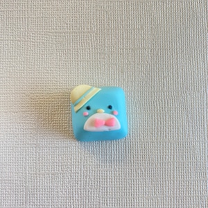 Tuxedo Penguin with Hat Kawaii Key Cap | Keebs | Cute Keycaps | Clay Keycaps | OEM Keycaps