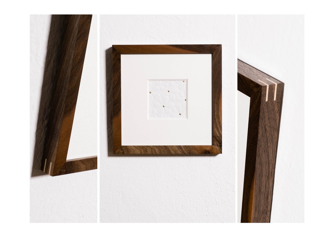 Square Walnut Frame Picture Frame Made of Walnut With a Vibrant Grain, 15 X 15 Cm - Etsy