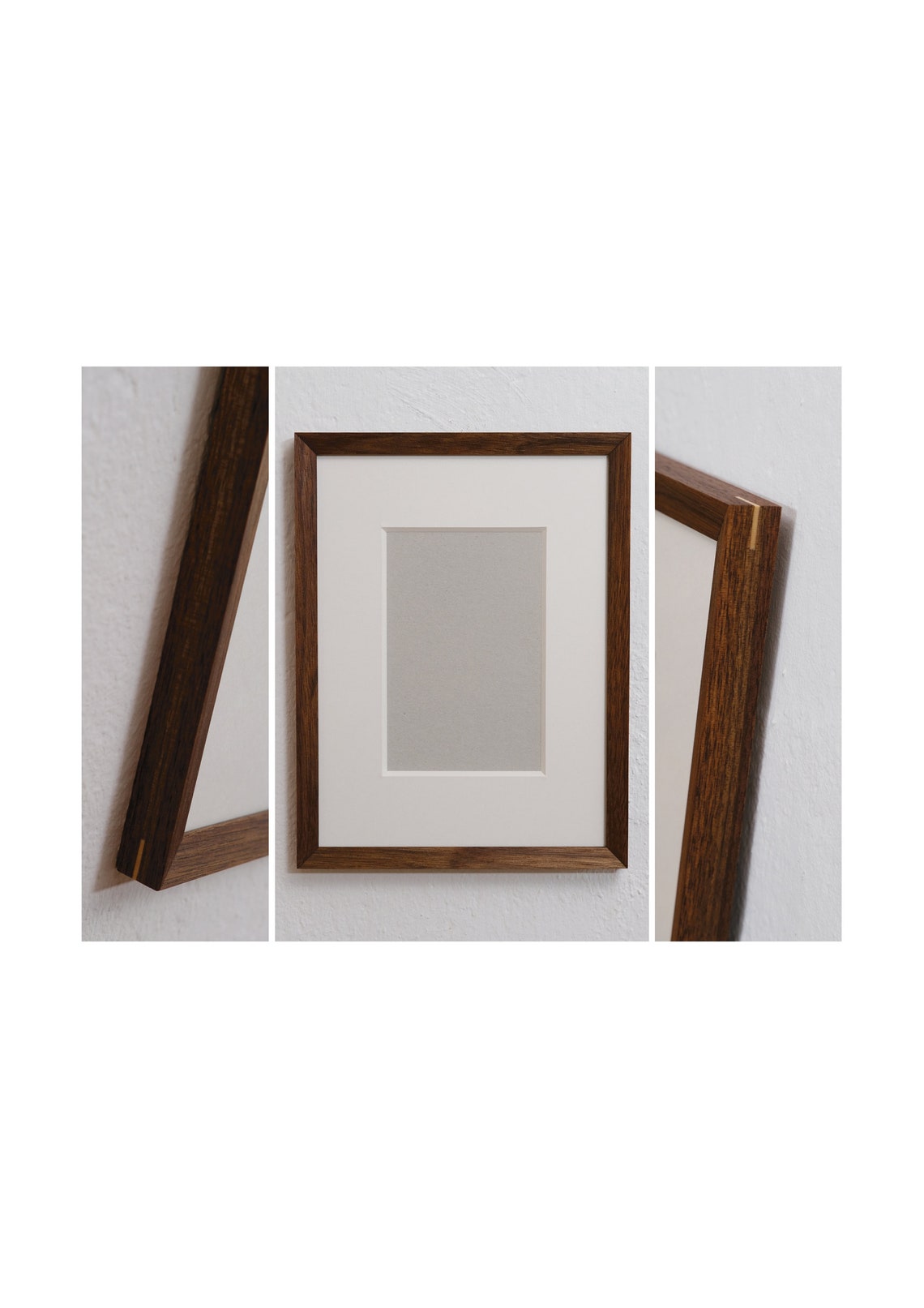 18 x 24 cm walnut solid wood picture frame with museum Etsy