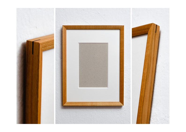 18 x 24 cm Cherry solid wood picture frame with museum Etsy