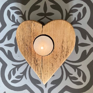 Tealight holder, wooden heart tealight holder, heart shaped candle holder, heart tealight holder, gift for her, wedding gift valentines gift