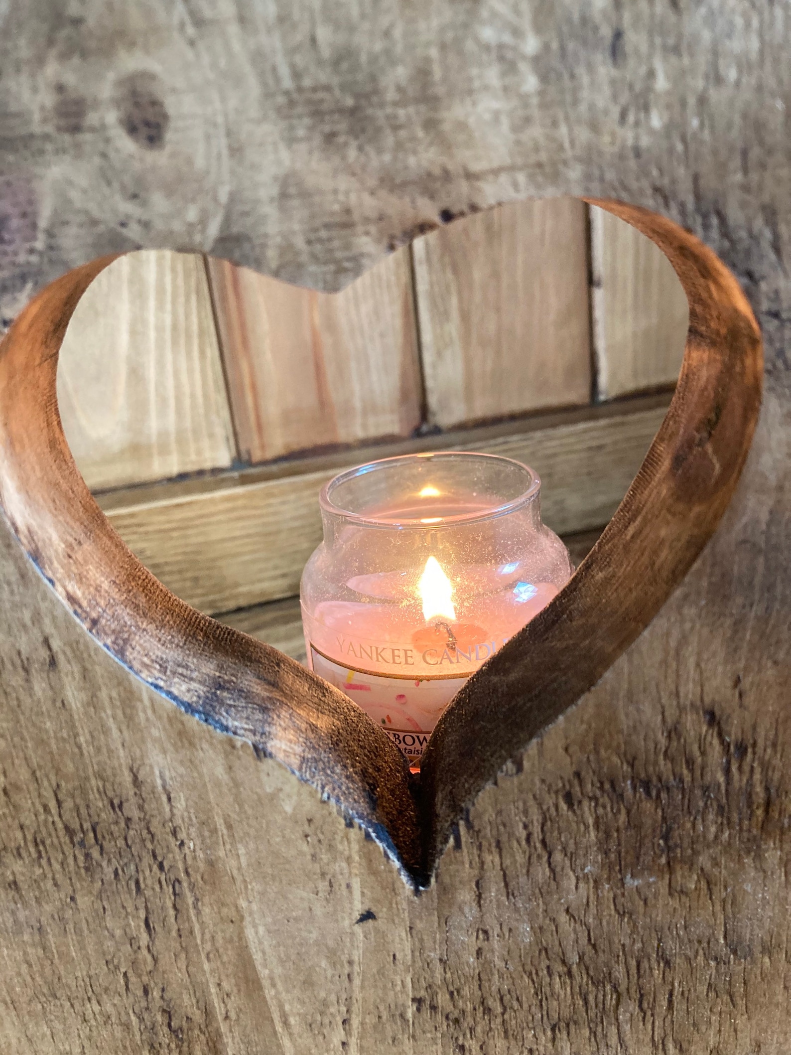 Heart Candle Holder Wooden Candle Holder Rustic Candle Etsy UK