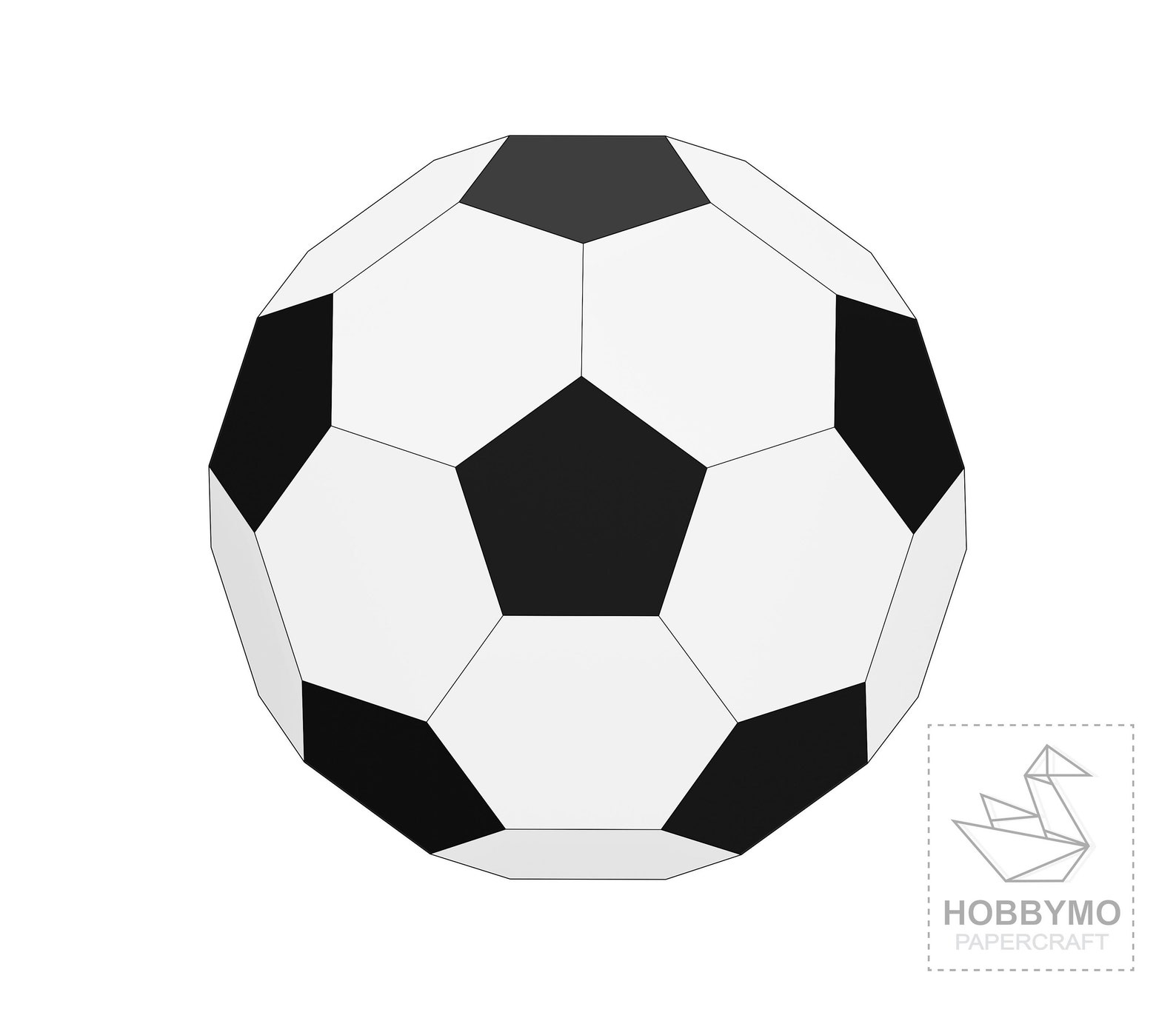 paper-soccer-ball-printable-pdf-template-3d-puzzle-paper-etsy