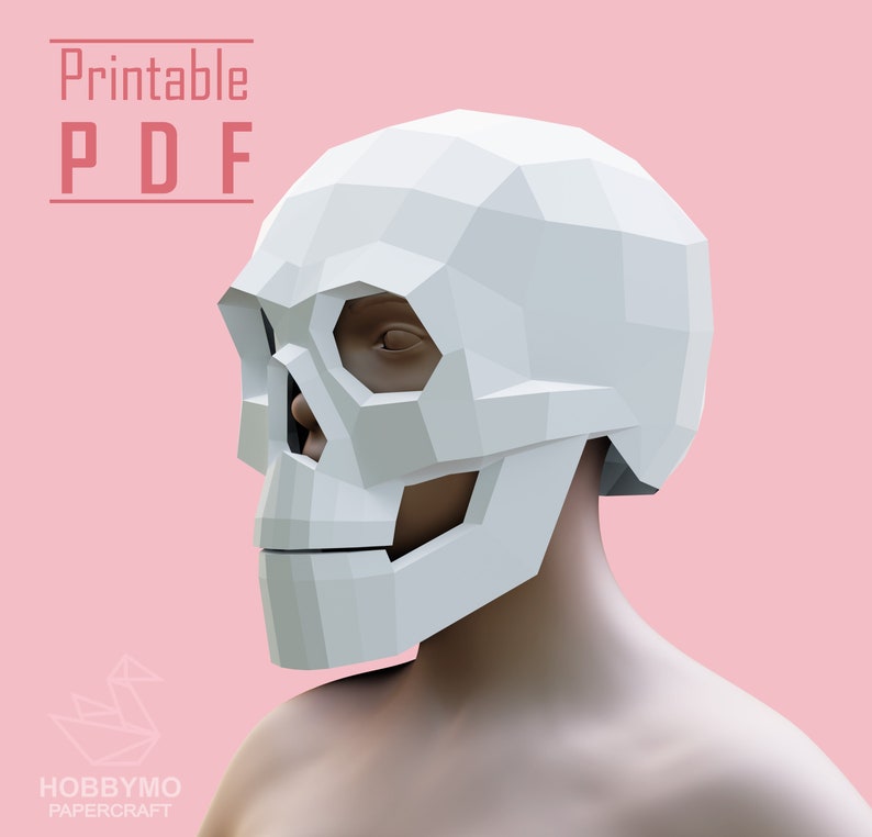 DIY Skull Mask Helmet printable Pdf Template. Paper Mask | Etsy