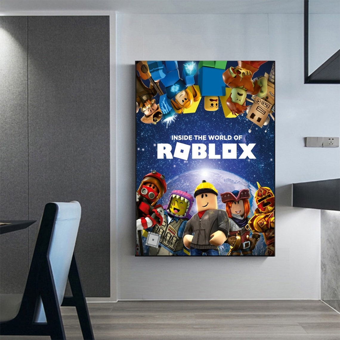 Roblox Unframed Canvas Painting Home Decor Etsy