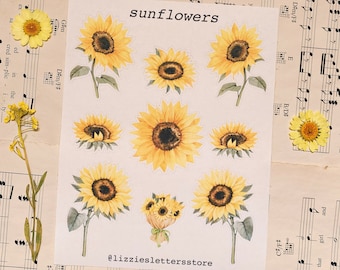 Sunflowers sticker sheet