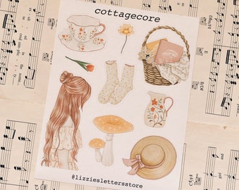 Cottagecore sticker sheet