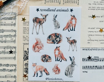 Woodland Animals sticker sheet