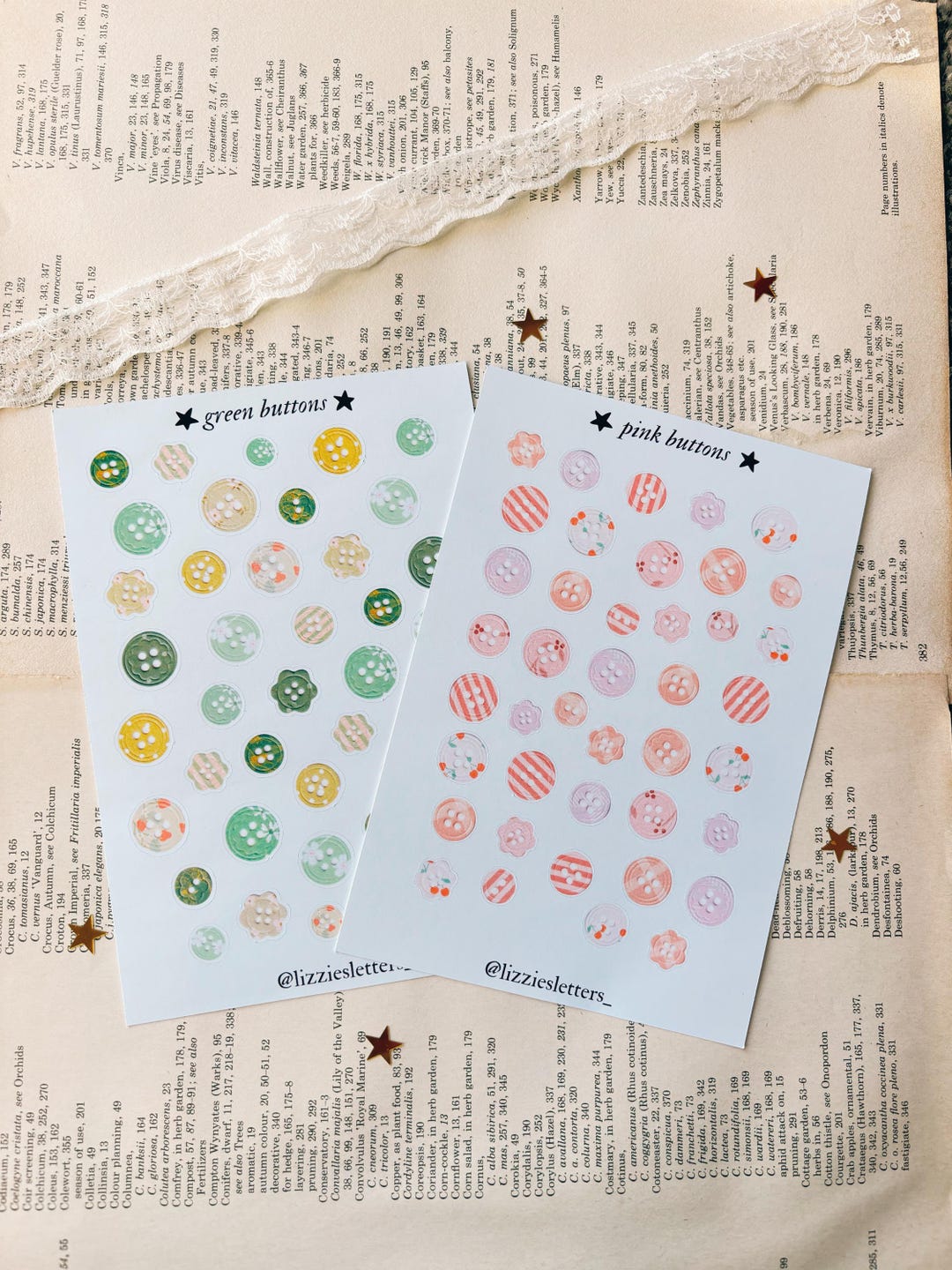 Buttons Sticker Sheet | Junk Journal Stickers - Etsy
